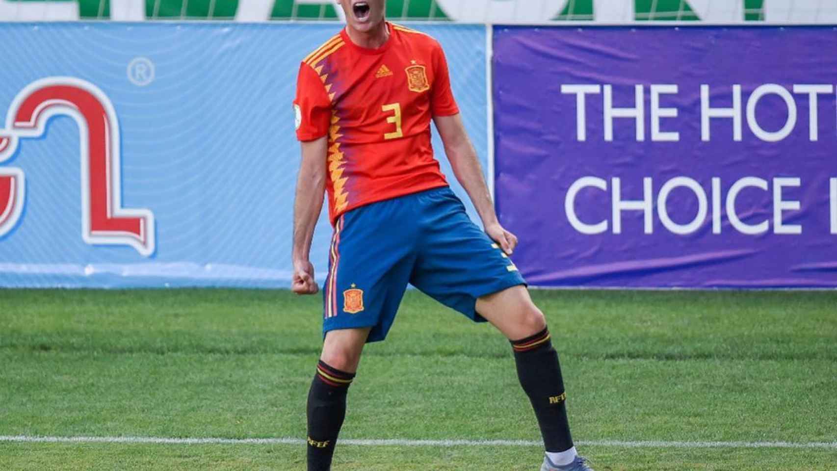 Juan Miranda, durante un partido con la selección española
