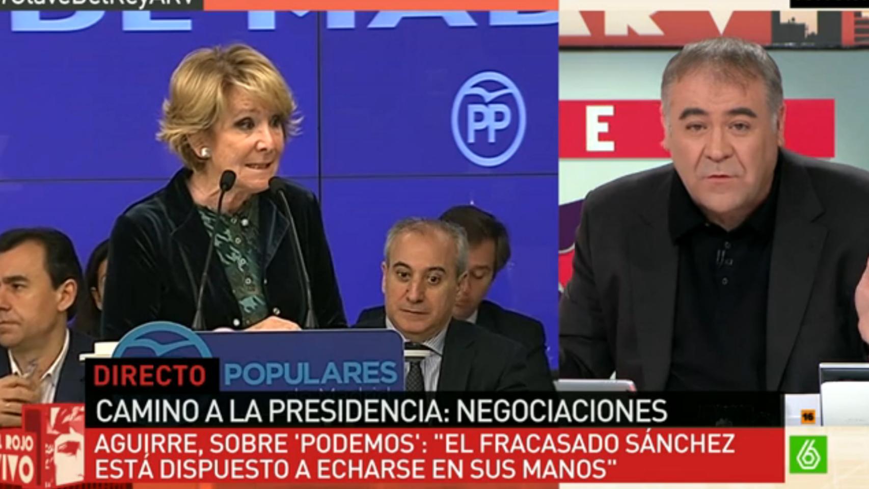 Ferreras, sobre Aguirre: Es la responsable de una de las TV más vergonzosas