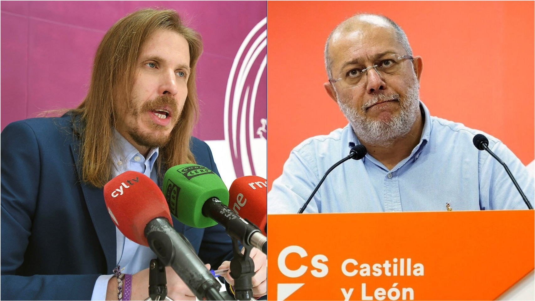 Pablo Fernández (Podemos) y Francisco Igea (Ciudadanos) en un montaje.