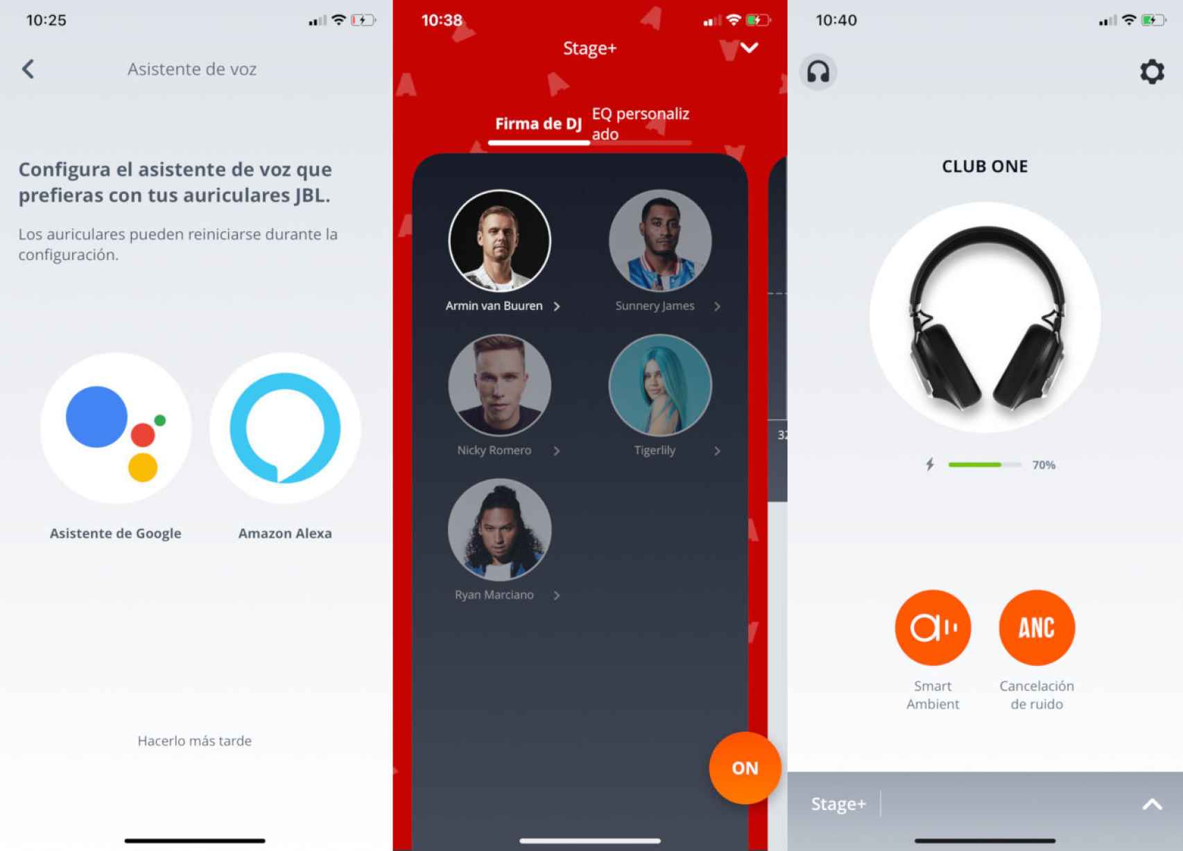 La app de los Club One nos permite explorar las posibilidades de estos auriculares