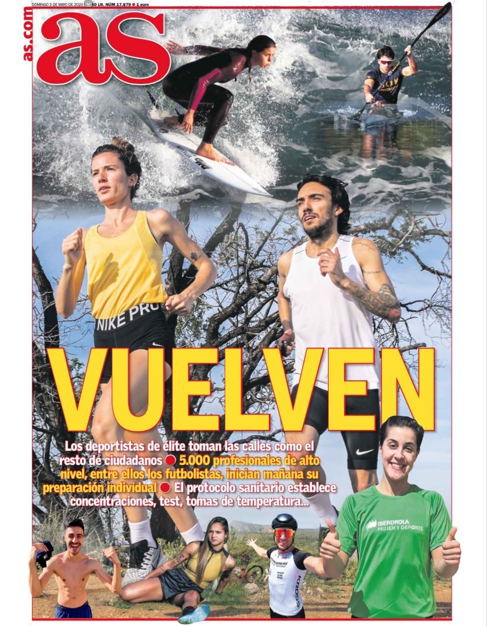 La portada del diario AS (03/05/2020)