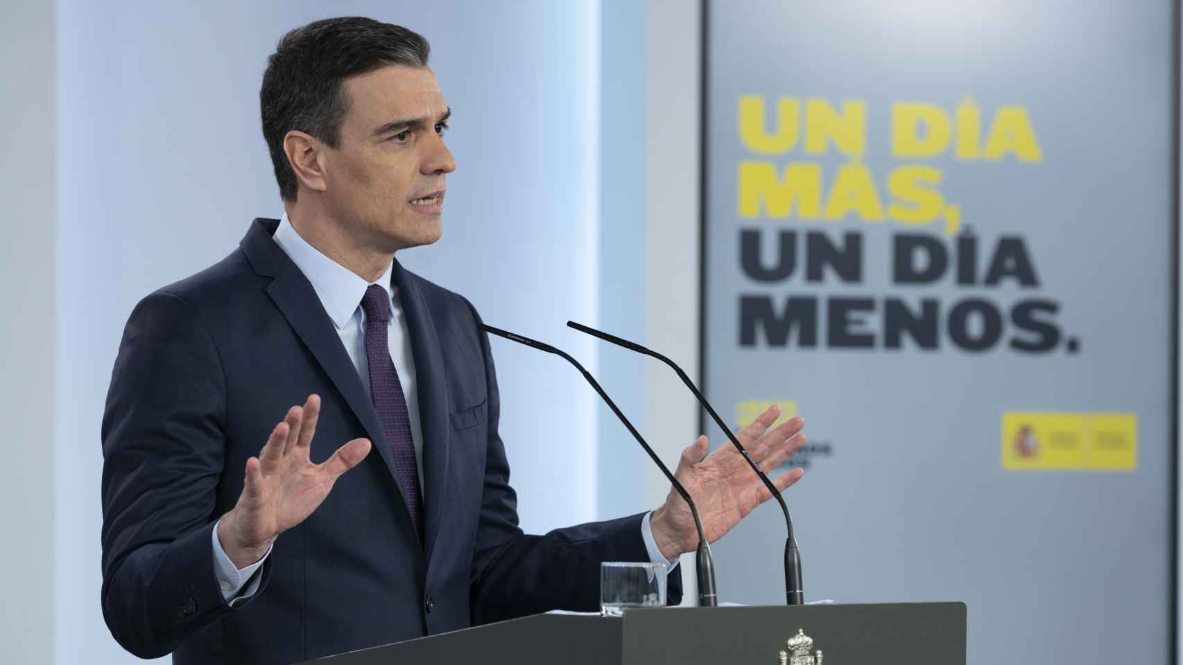 Pedro Sánchez, presidente del Gobierno, en Moncloa.