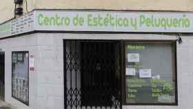 Un centro de estética y peluquería cerrado en Alcorcón (Madrid)