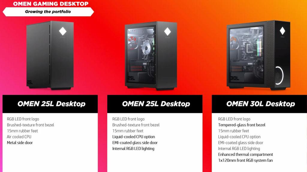 Nuevos ordenadores de sobremesa HP OMEN.