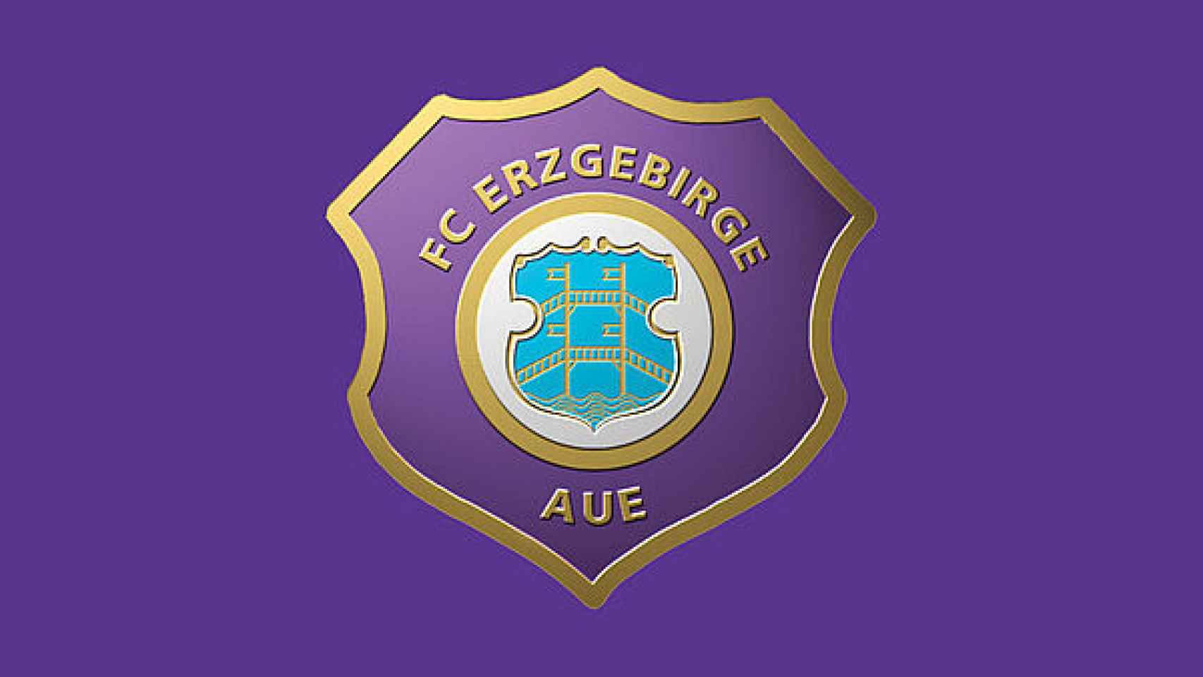 El escudo del Erzgebirge Aue, de la Segunda División de fútbol de Alemania