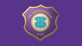 El escudo del Erzgebirge Aue, de la Segunda División de fútbol de Alemania