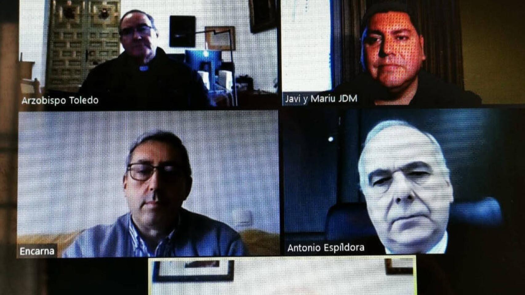 Videoconferencia del Equipo Directivo de Cáritas Toledo. Foto: ARCHIDIÓCESIS TOLEDO