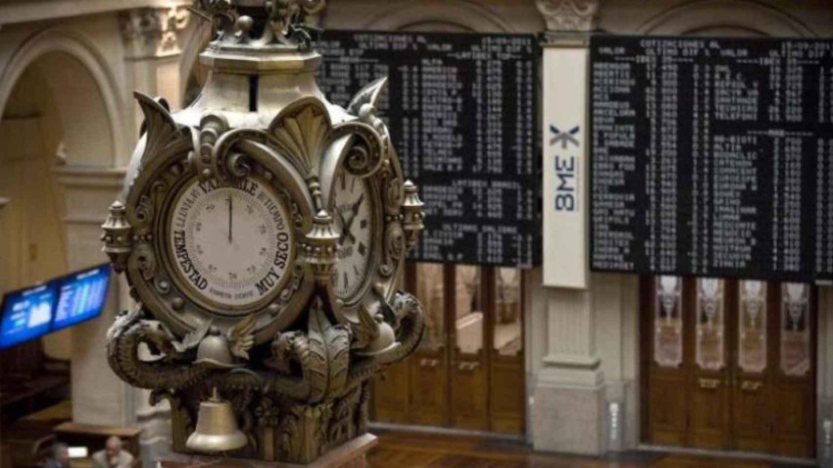 El parqué de la Bolsa de Madrid en una imagen de archivo.