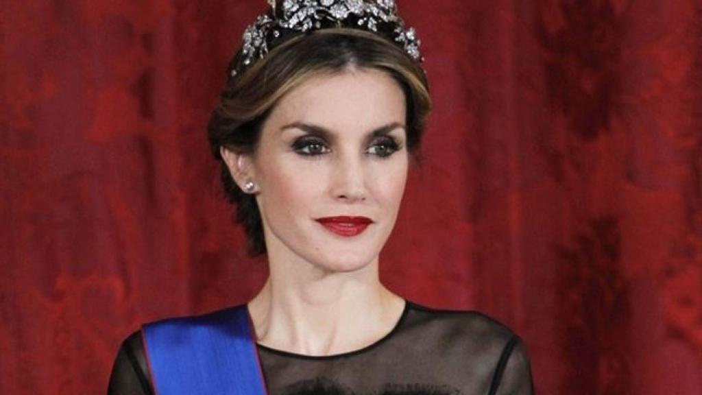 La reina Letizia con la tiara Floral.