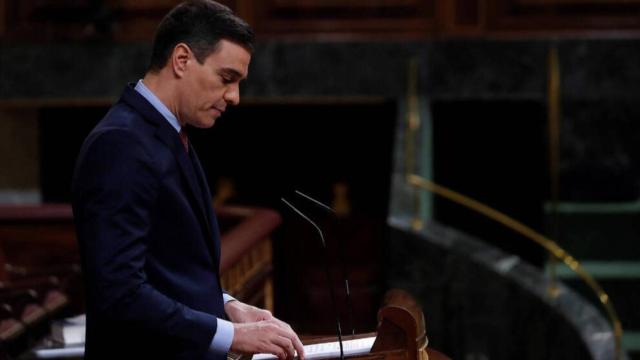 El presidente del Gobierno, Pedro Sánchez, en el Congreso este miércoles. Foto: Europa Press