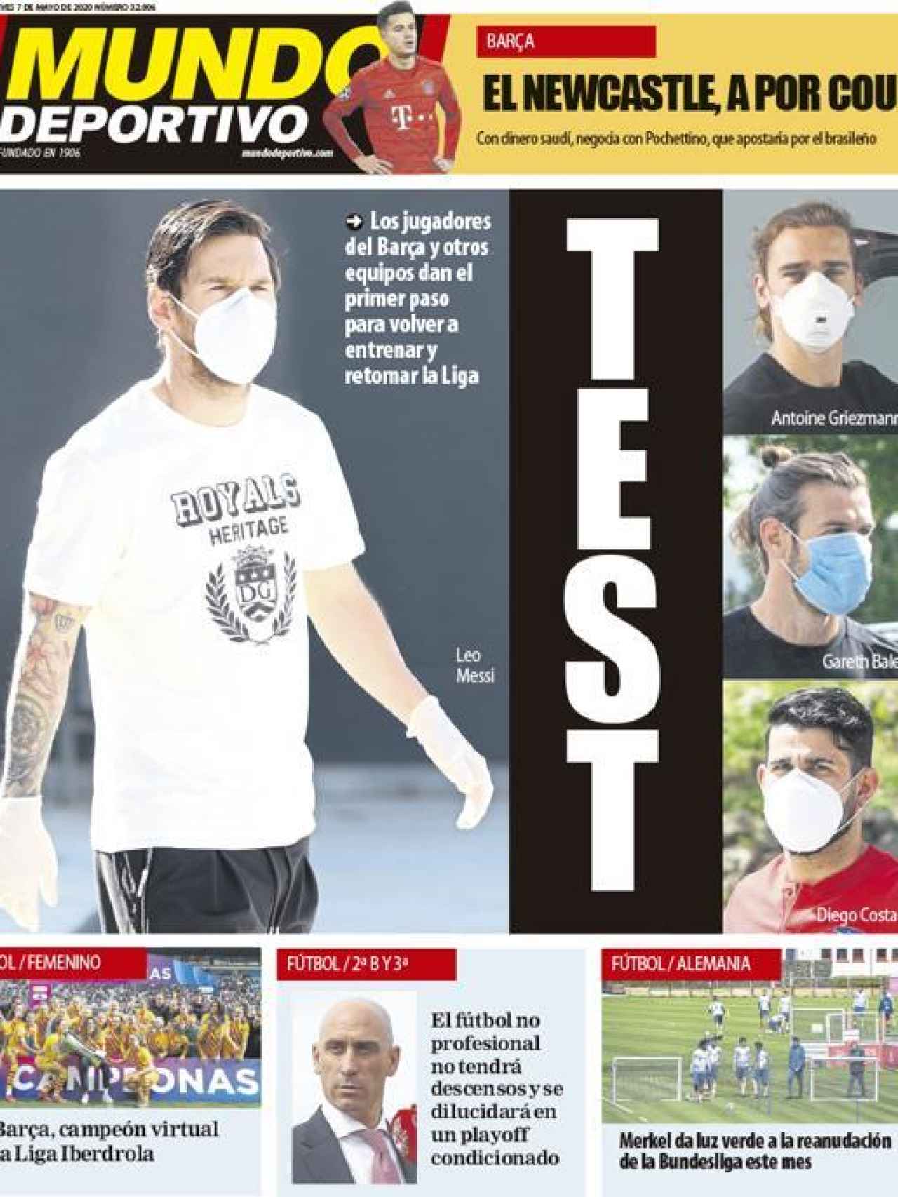 La portada del diario Mundo Deportivo (07/05/2020)