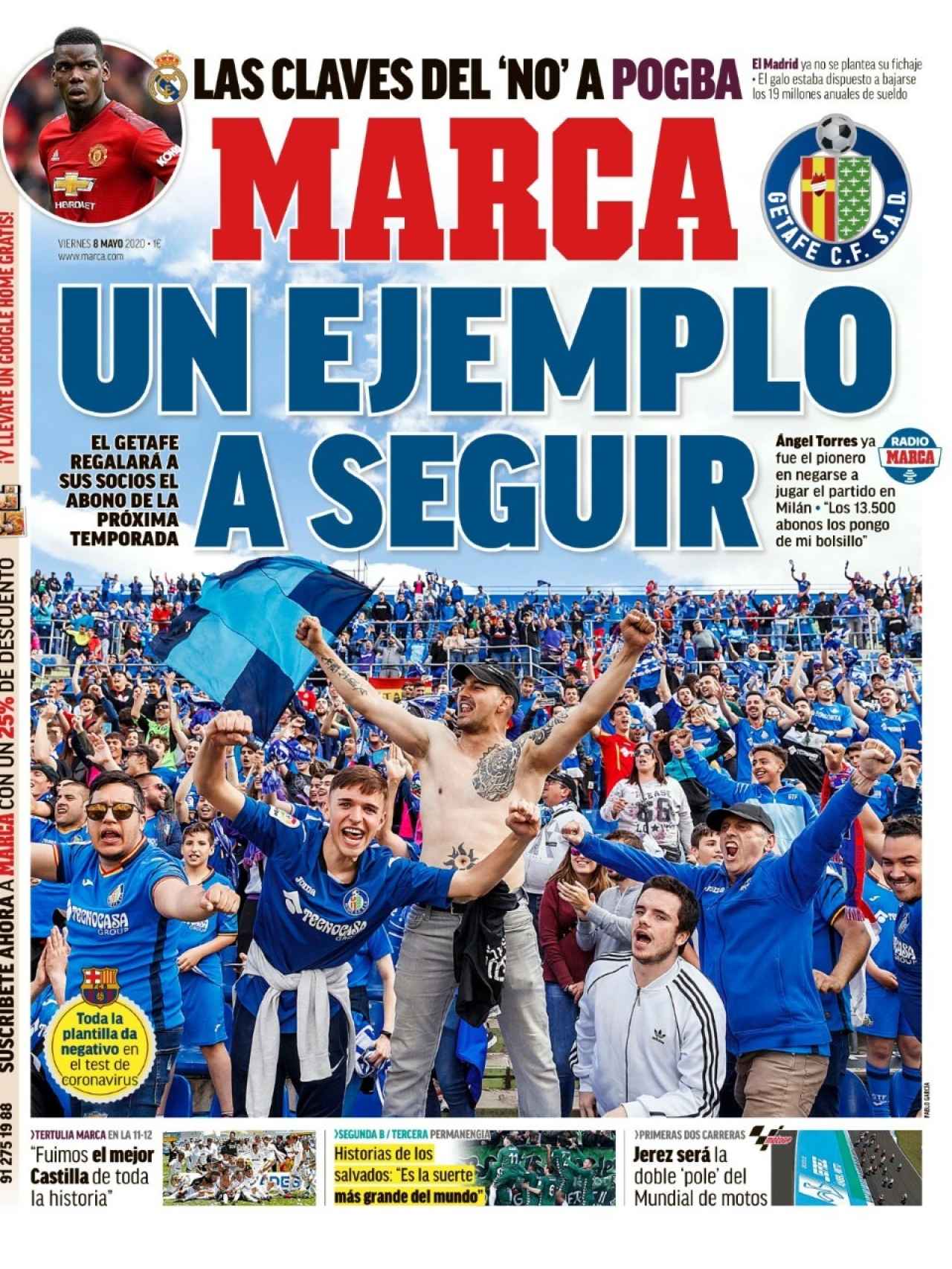 La portada del diario MARCA (07/05/2020)