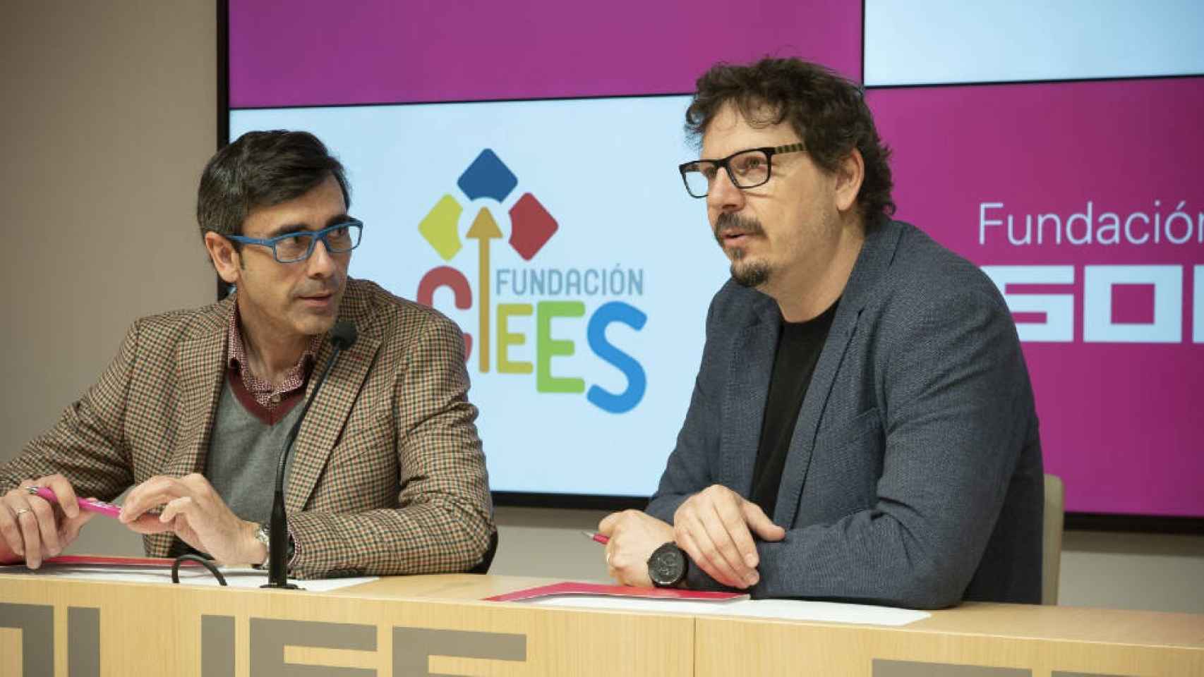 Eduardo Butragueño (i), director de la Fundación Soliss, y Andrés Martínez (d), presidente de CECAP. Imagen de archivo.