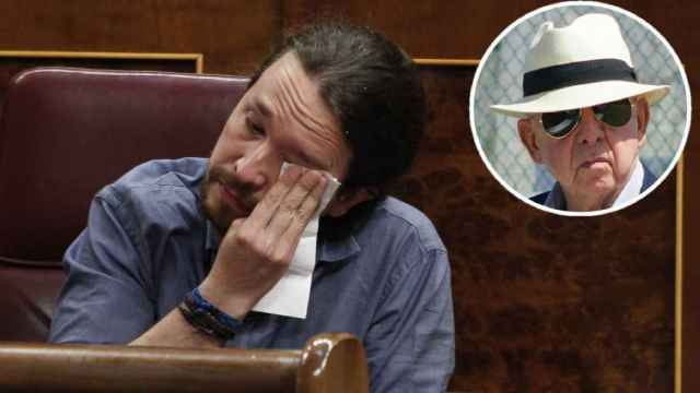 El vicepresidente segundo del Gobierno, Pablo Iglesias, cuando lloró en el Congreso, en mayo de 2018, tras leer los testimonios de víctimas del torturador fallecido.