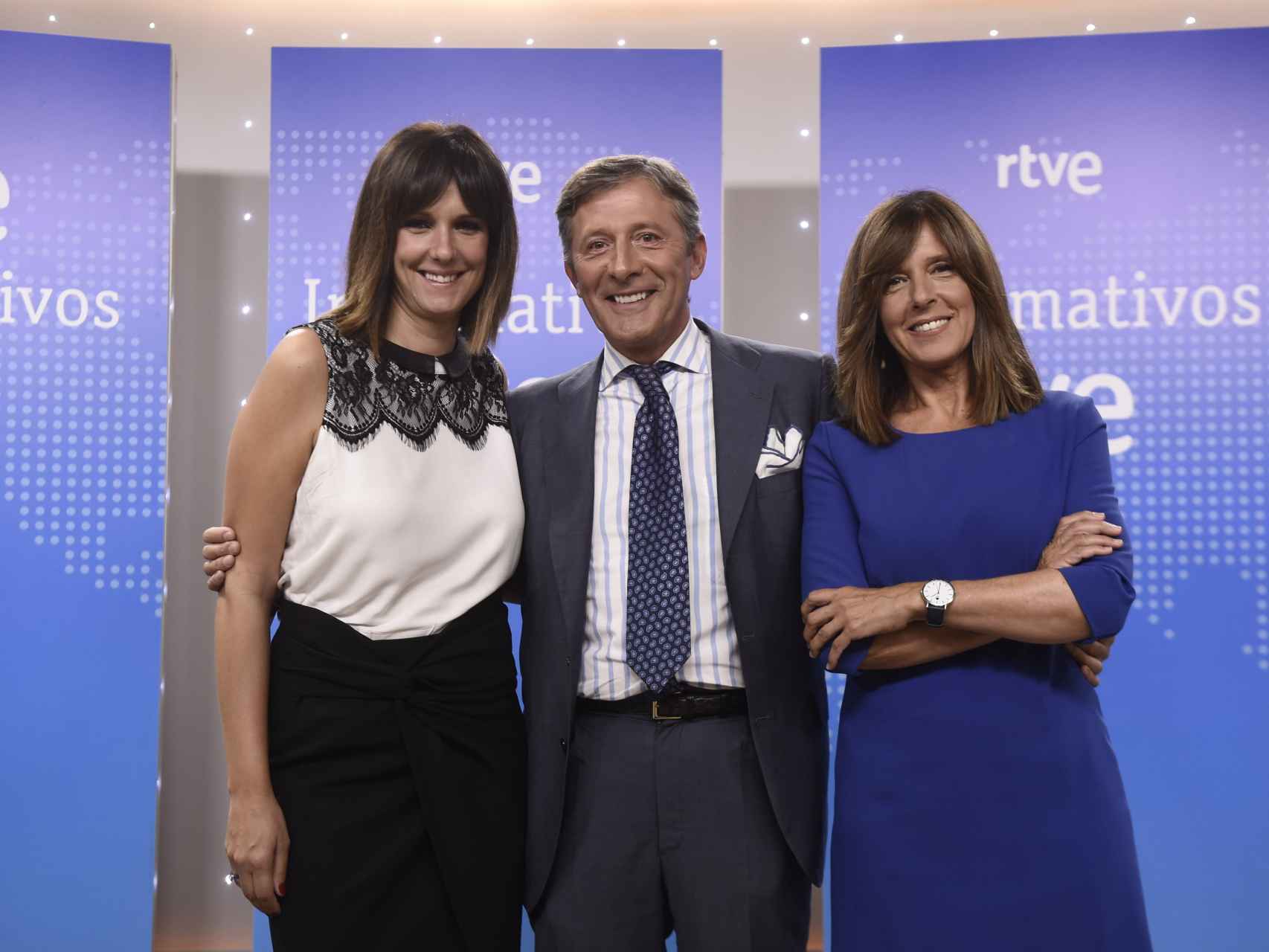 Mónica López junto a Ana Blanco y Jesús Álvarez en una imagen promocional de 2017.