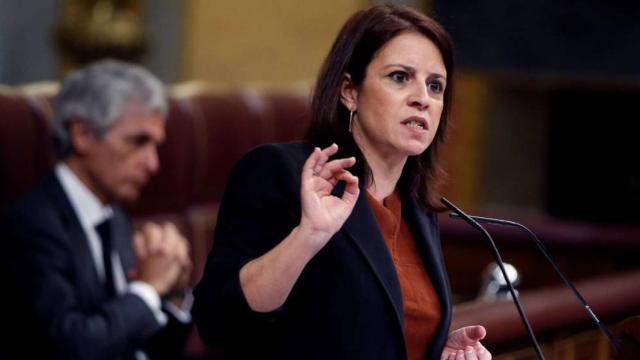 Adriana Lastra, durante una de sus intervenciones en el Congreso de los Diputados.