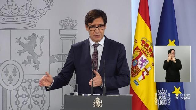 Salvador Illa, ministro de Sanidad, en rueda de prensa.