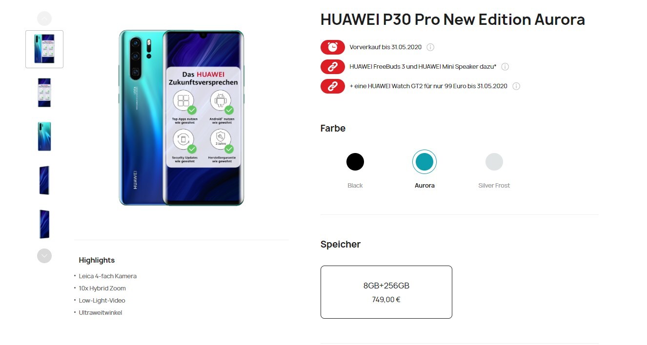 Huawei P30 Pro New Edition, un nuevo modelo con servicios de Google