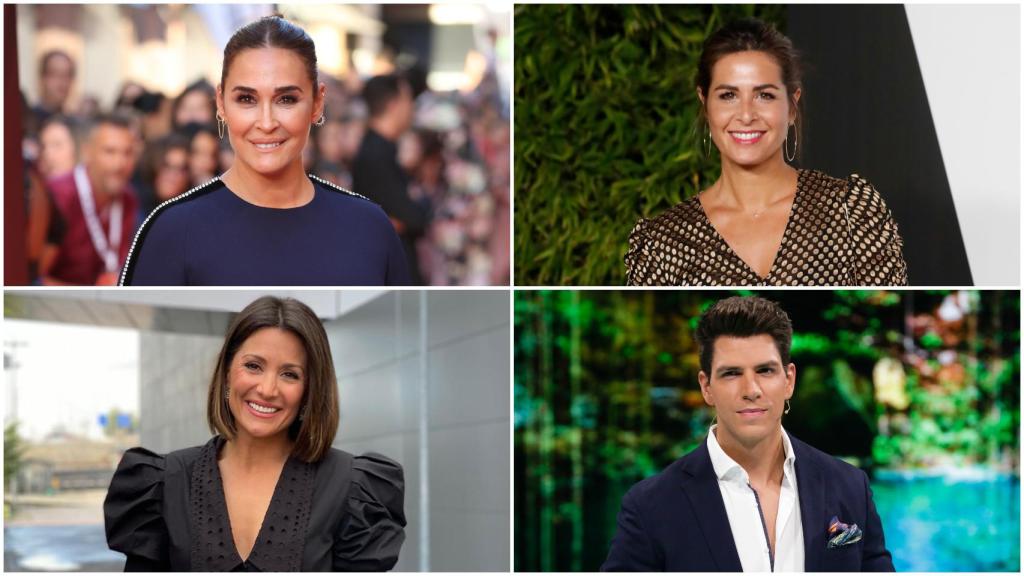 Vicky Martín Berrocal, Nuria Roca, Nagore Robles y Diego Matamoros en un montaje de JALEOS.