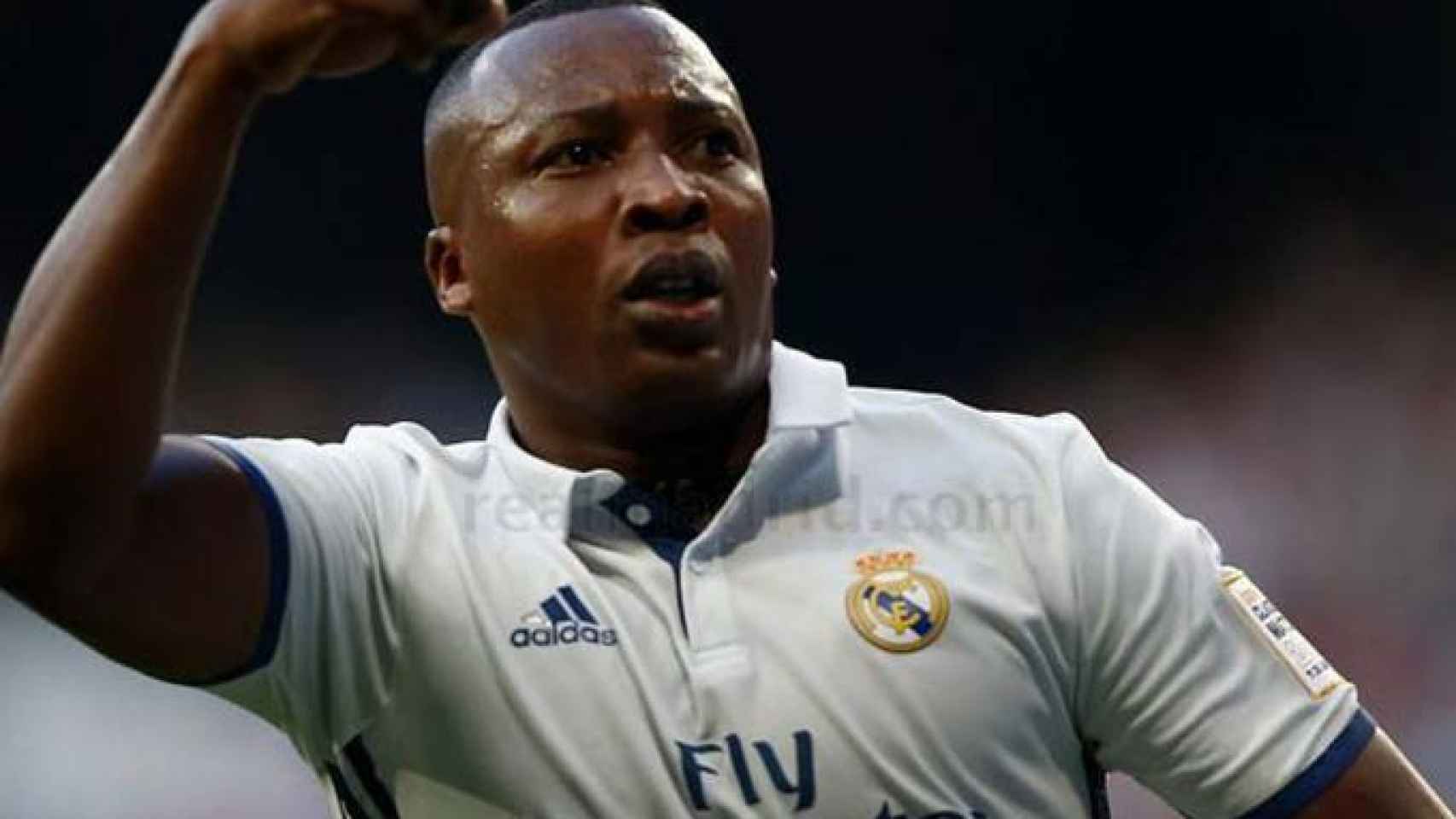 Edwin Congo, con la camiseta del Real Madrid