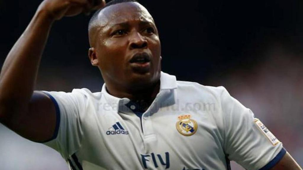 Edwin Congo, con la camiseta del Real Madrid