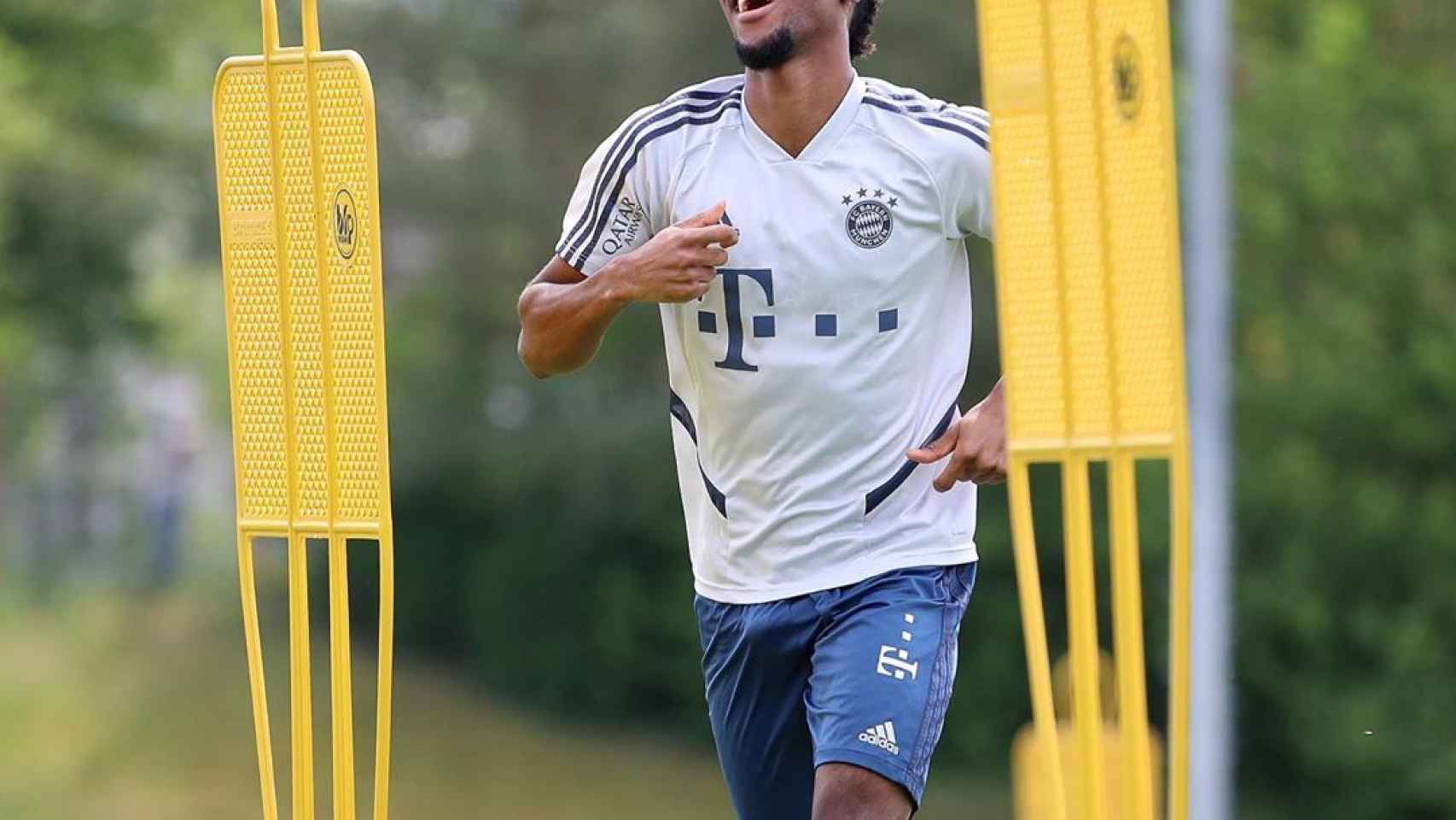 Kingsley Coman, entrenando con el Bayern Múnich