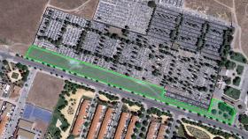 Vista aérea de la zona elegida por el Ayuntamiento de Ciudad Real para recordar a las víctimas del COVID-19