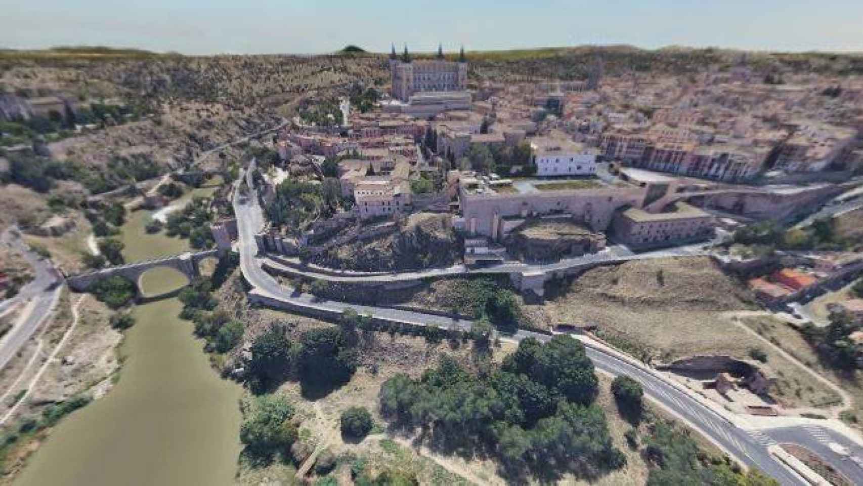 El Toledo de José María Díez Moreno en tiempos del Covid-19 (Foto: Captura de la imagen de 360 grados publicada en Facebook)