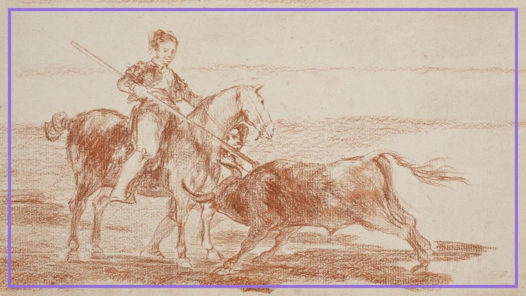 Dibujo preparatorio de 'Valor varonil de la célebre Pajuelera en la de Zaragoza', de Francisco de Goya.