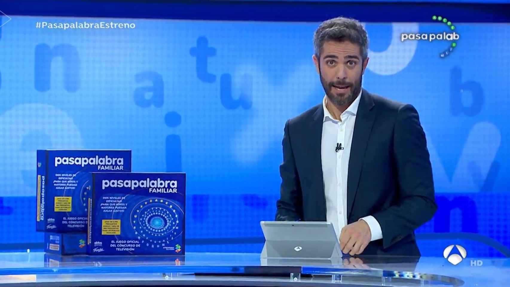 Leal durante el estreno de Pasapalabra en Antena 3.