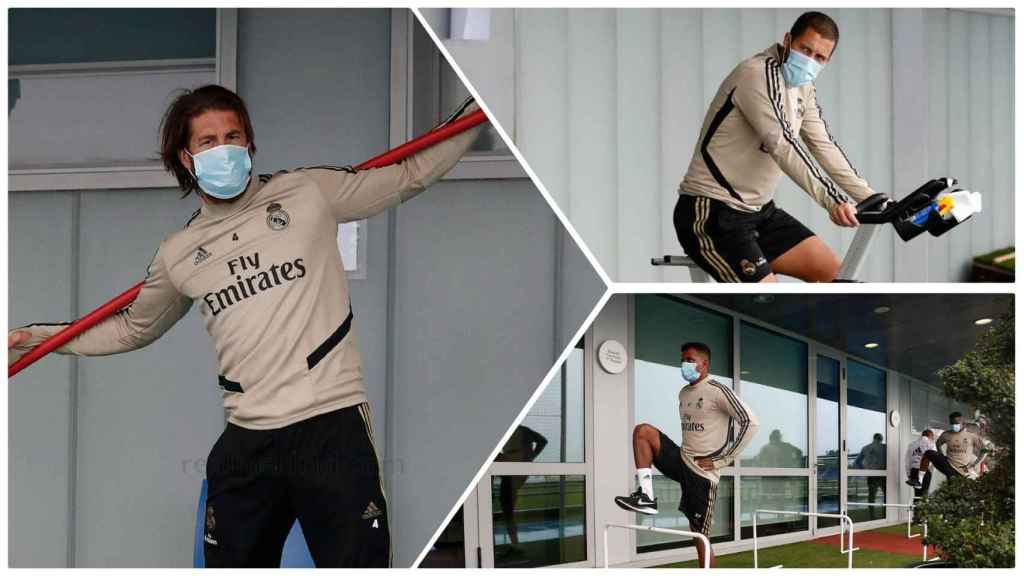 El Real Madrid trabaja con mascarillas