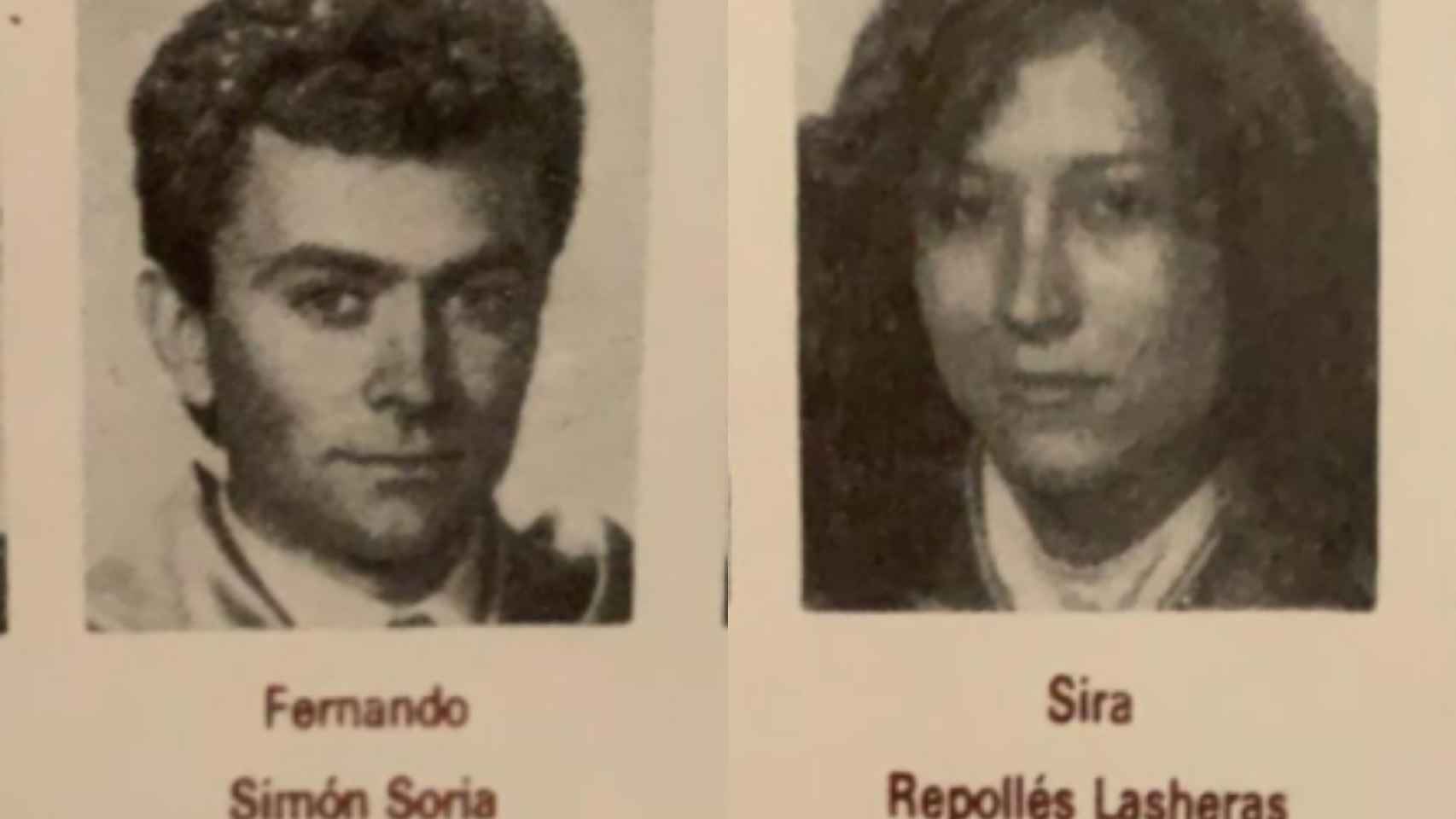 Fernando Simón y Sira Repollés en su orla de Medicina y Cirugía.