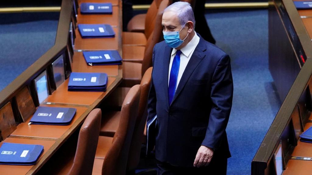 Benjamin Netanyahu en el Parlamento israelí para su toma de posesión como primer ministro.