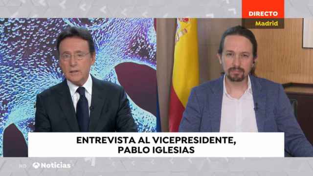 Matías Prats entrevistando a Pablo Iglesias.