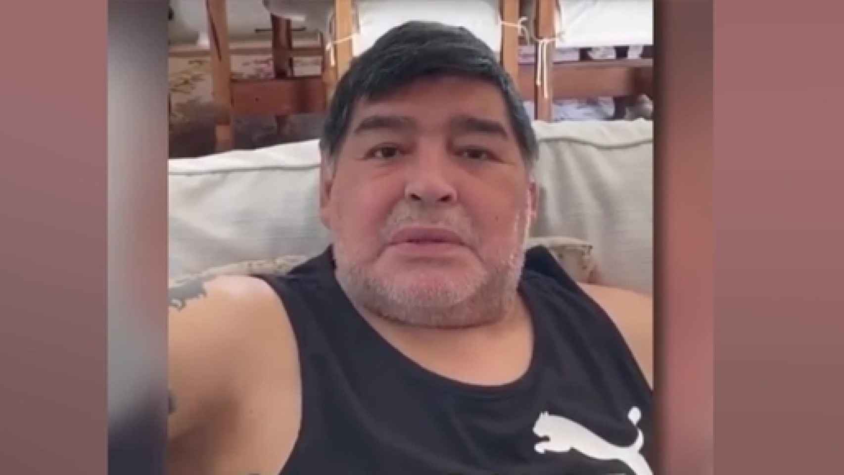 Diego Armando Maradona, durante un vídeo