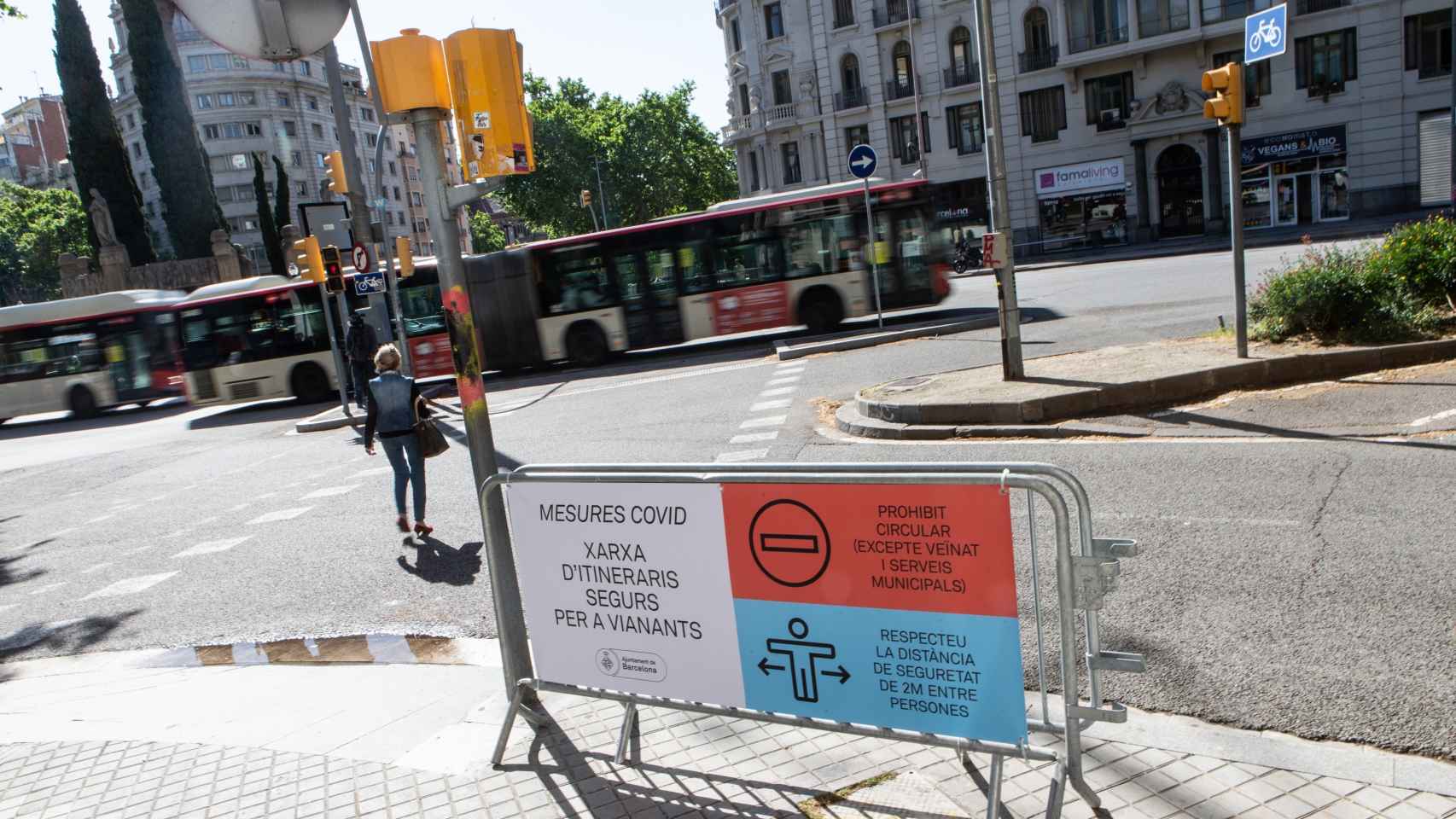 Reordenación del tráfico en la Diagonal de Barcelona