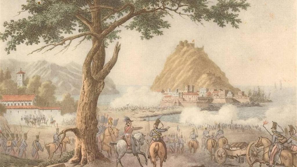 Otra recreación del asedio de San Sebastián.