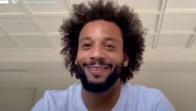 Marcelo, jugador del Real Madrid en videoconferencia