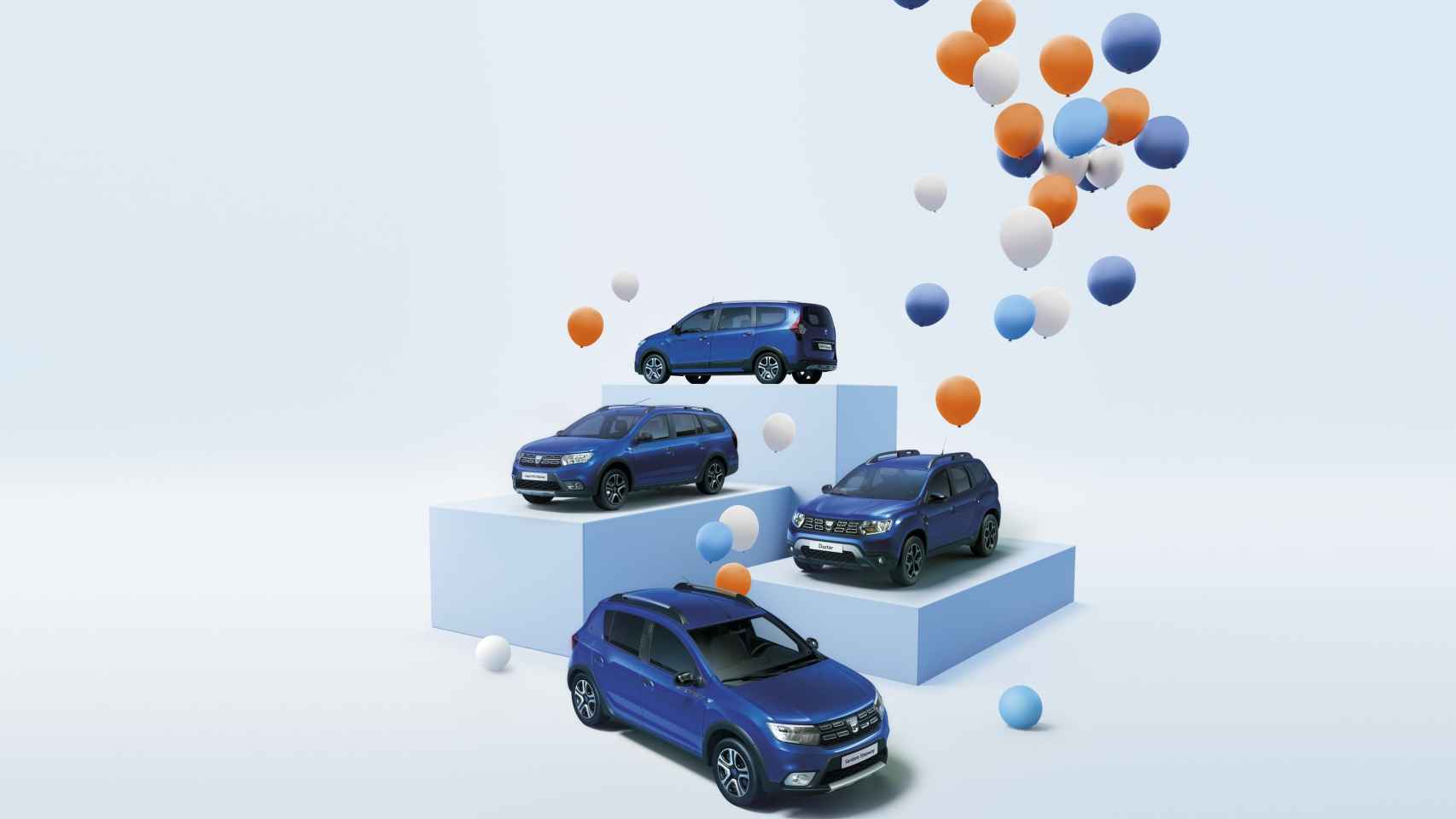 Imagen de la serie especial de vehículos de Dacia para celebrar su 15 aniversario.