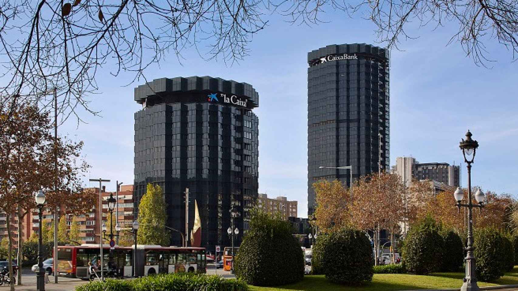 Centro corporativo de CaixaBank en Barcelona.