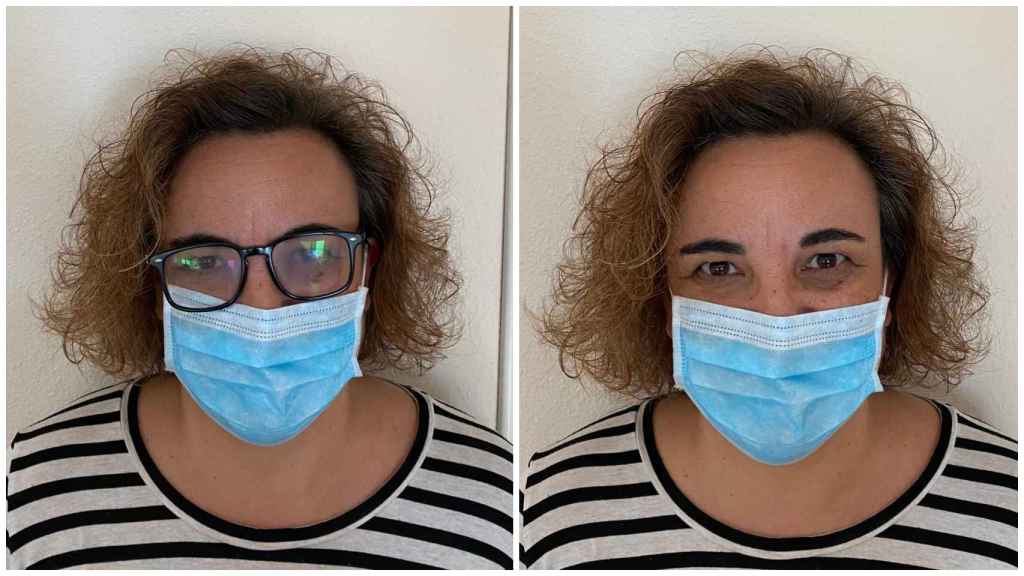 María Jesús Marín, una de la usuarias de lentillas por la incomodidad de utilizar gafas con mascarilla.