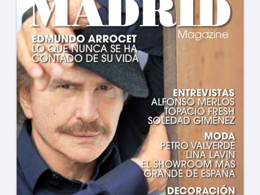 Edmundo Arrocet posando para la revista 'Madrid Magazine'.