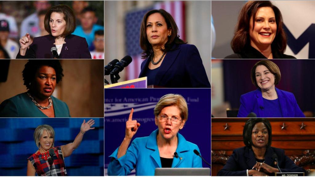 Las ocho candidatas a vicepresidenta de Biden.