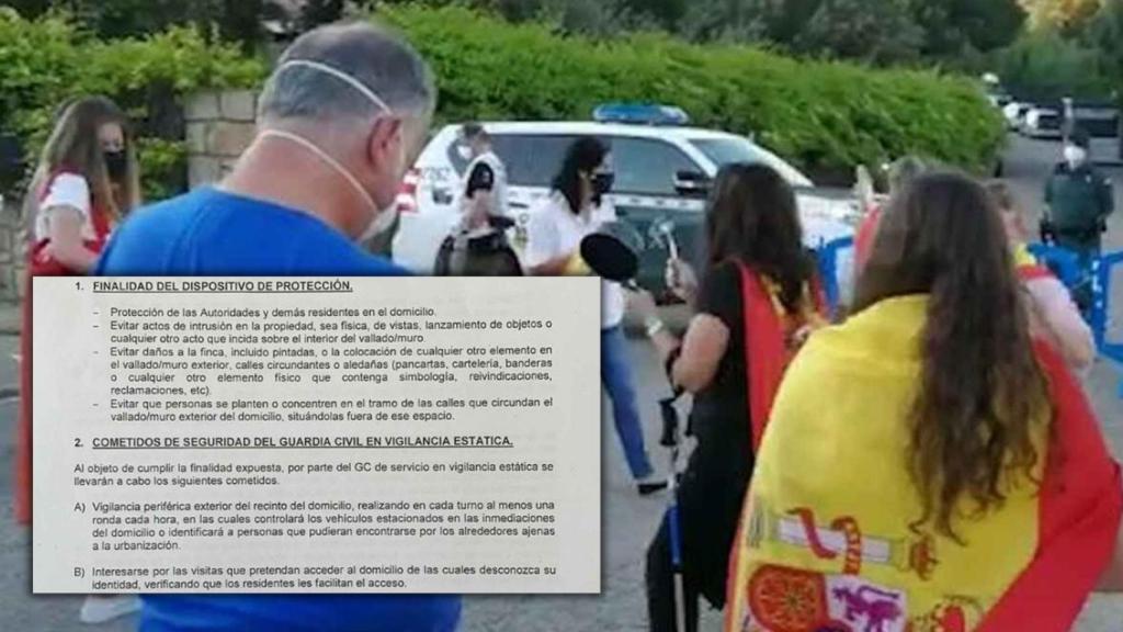 Protesta ante la casa de Iglesias y Montero esta misma semana.