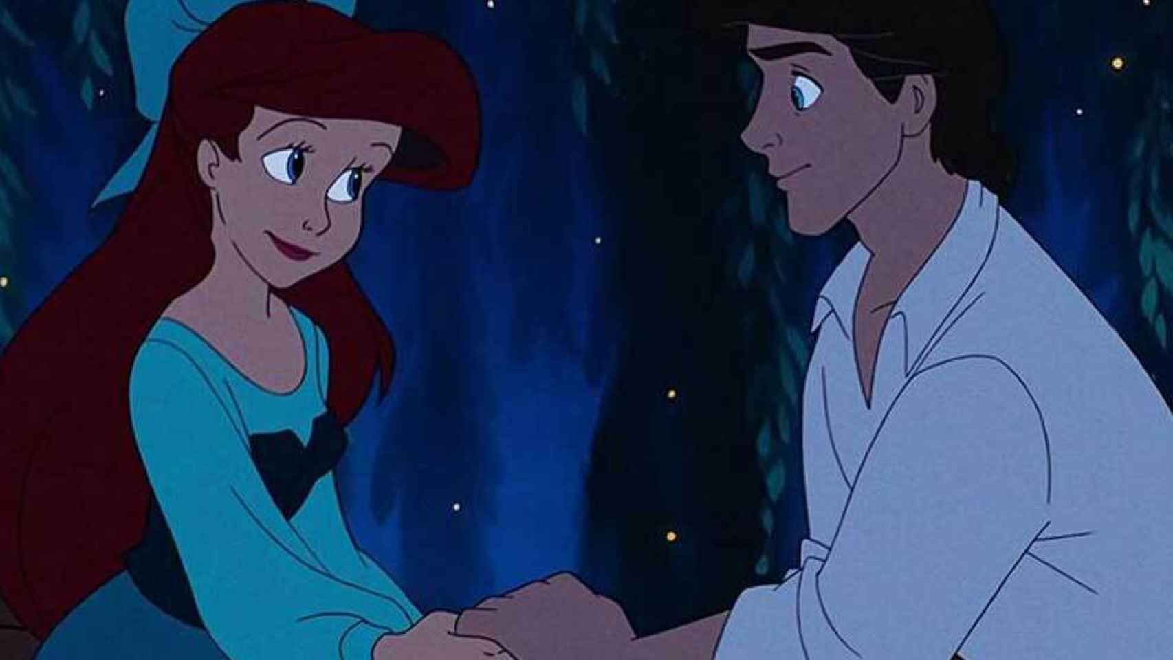 Ariel y Eric, en un fotográma del clásico animado de Disney.