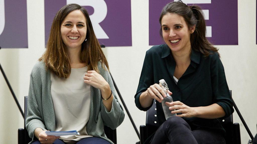Acto electoral de Unidas Podemos con la presencia de Irene Montero y Ione Belarra.