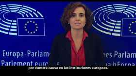 Dolors Montserrat en el vídeo para reclamar la liberación de europeos encarcelados por el régimen de Nicolás Maduro.