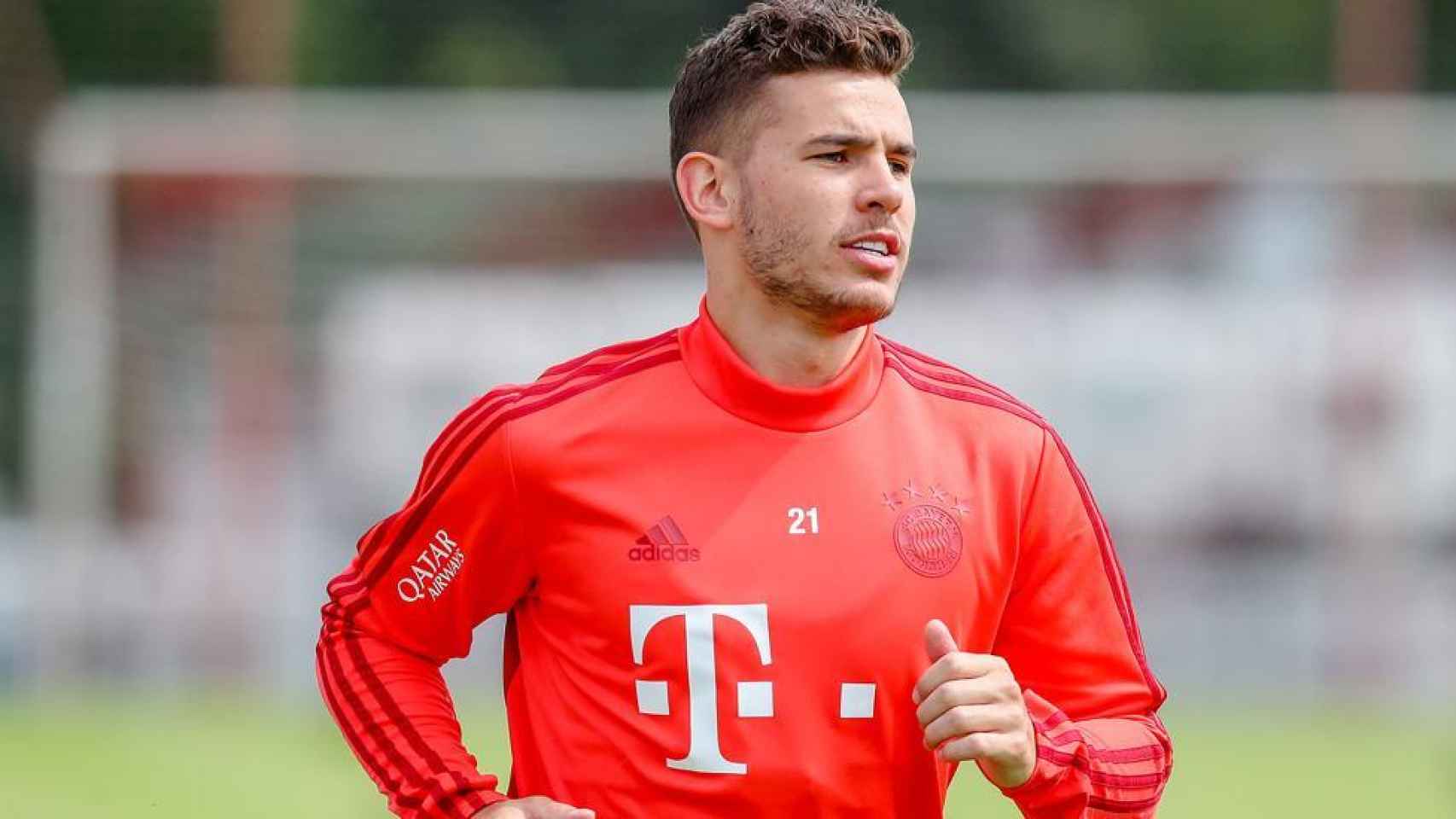 Lucas Hernández, en un entrenamiento con el Bayern Múnich