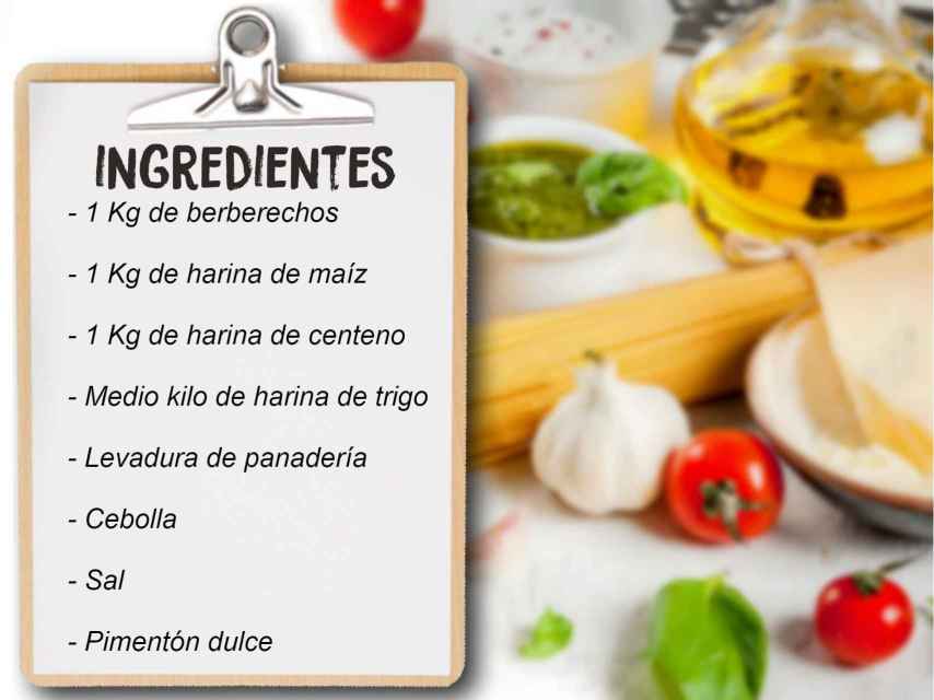 Montaje de JALEOS con los ingredientes necesarios para hacer la empanada de Patricia Pardo.
