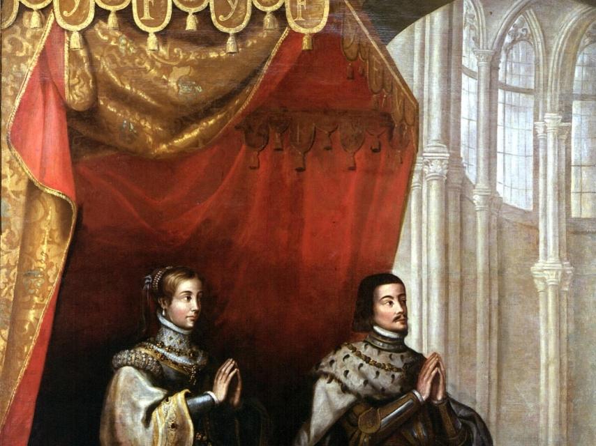 'Los Reyes Católicos bajo un dosel', lienzo anónimo del siglo XVII.